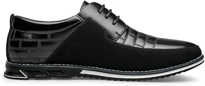 Men's Premium Leather Oxford Derby Dress Shoes Comfort Business Casual Loafers Zevon