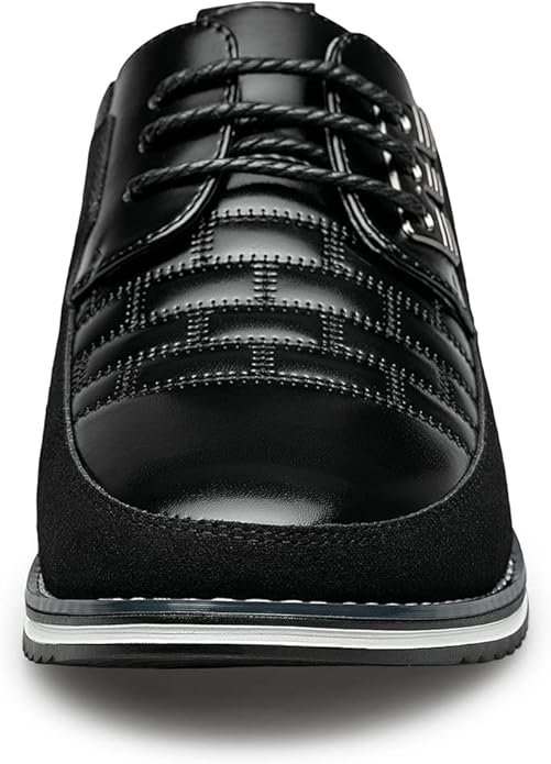 Men's Premium Leather Oxford Derby Dress Shoes Comfort Business Casual Loafers Zevon